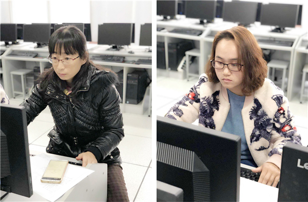 李水冰老师和闫亚菲老师认真绘图建模.jpg 李水冰老师和闫亚菲老师认真绘图建模.jpg